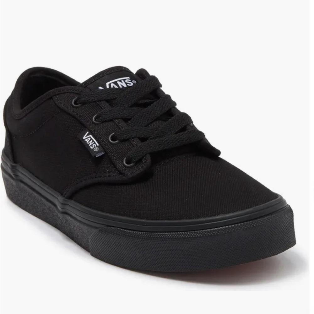 Vans Atwood black/black Canvas sneaker youth size 2